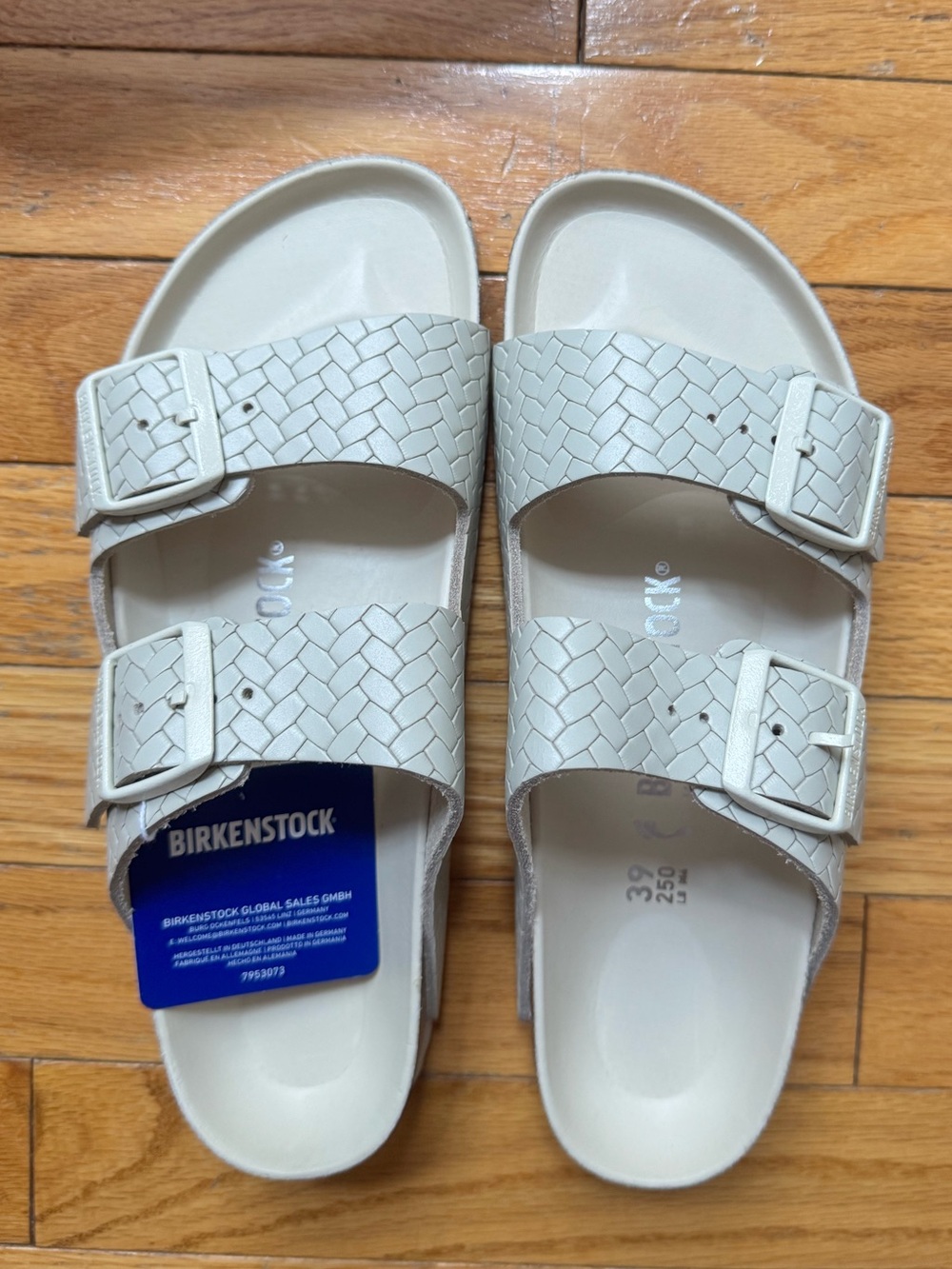 STAUD X BIRKENSTOCK Arizona Woven Sandal White - Picture 5 of 9